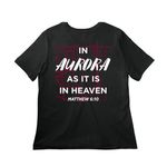 As It Is In Heaven, a Vintage Black Women?s Relaxed Cotton Tee (back-view)