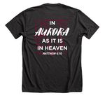 As It Is In Heaven, a Dark Grey Heather Premium Unisex Tee (back-view)