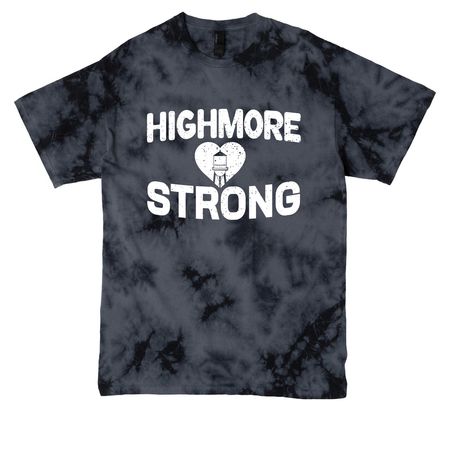 Highmore Strong, a Black Crystal Tie Dye Tee