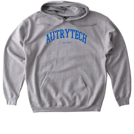 Established 1967 - Blue, a Sport Grey Gildan Softstyle Pullover Hoodie