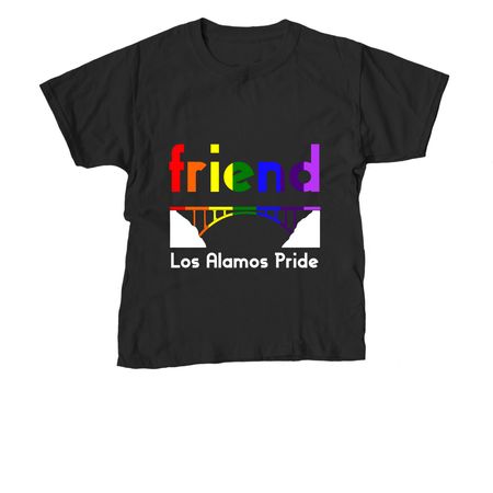 Friends LA Pride, a Black Youth Unisex Tee