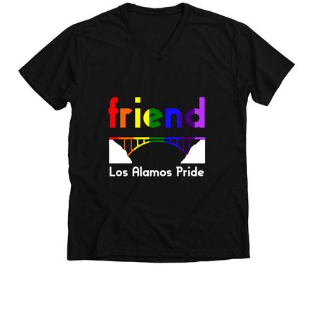 Friends LA Pride, a Solid Black Blend Premium V-Neck Tee