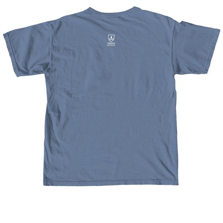 Every Greek Comfort Colors T-Shirt, a Blue Jean Comfort Colors Unisex Tee (back-view)