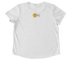 (Purple Logo) T-shirts & Crops, a Fairly White Allmade Eco Triblend Women?s Scoop Neck Tee (back-view)