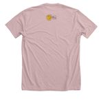 (Purple Logo) T-shirts & Crops, a Heather Pink Gravel Premium Unisex Tee (back-view)