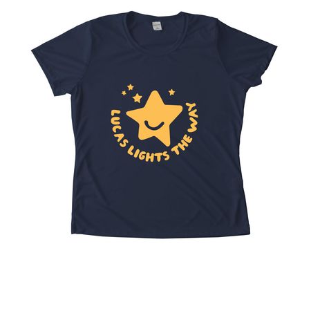 Lucas Lights The Way OMAS Activewear, a True Navy Women's Performance Tee
