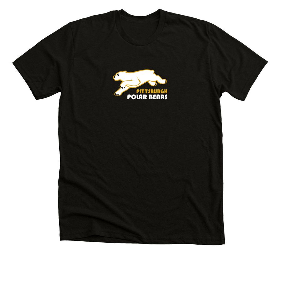 Pittsburgh Polar Bears, a Black Heather Premium Unisex Tee