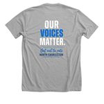 Get out to Vote, a Athletic Heather Premium Unisex Tee (back-view)