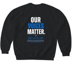Get out to Vote, a Black Softstyle Crewneck Sweatshirt (back-view)