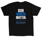 Get out to Vote, a Black Classic Unisex Tee (back-view)