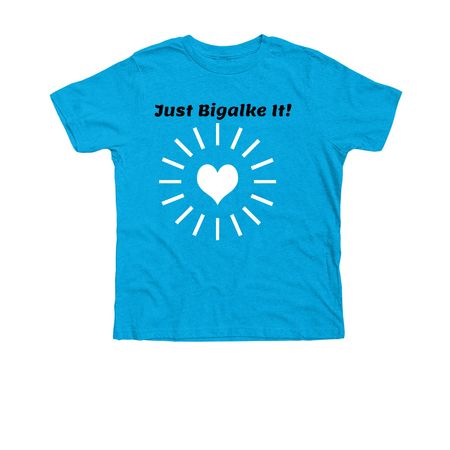Just Bigalke It!&nbsp;, a Neon Blue Premium Youth Tee