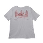 Nature Lodge Est. 1883, a Solid Athletic Grey Women?s Relaxed Cotton Tee (back-view)