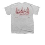 Nature Lodge Est. 1883, a Sport Grey Youth Unisex Tee (back-view)