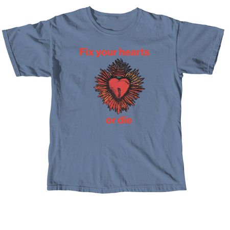 Fix Your Hearts Pride Shirt, a Blue Jean Comfort Colors Unisex Tee