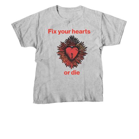 Fix Your Hearts Pride Shirt, a Sport Grey Youth Unisex Tee
