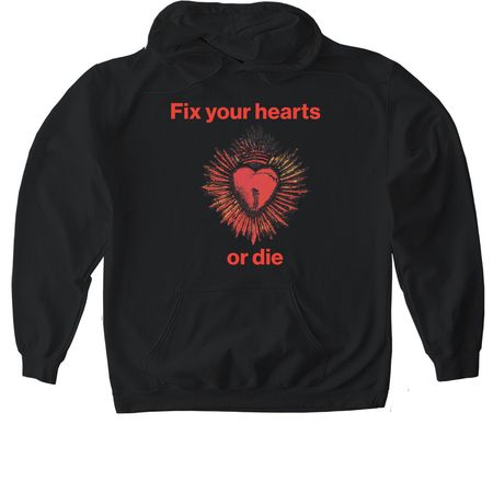 Fix Your Hearts Pride Shirt, a Black Gildan Softstyle Pullover Hoodie