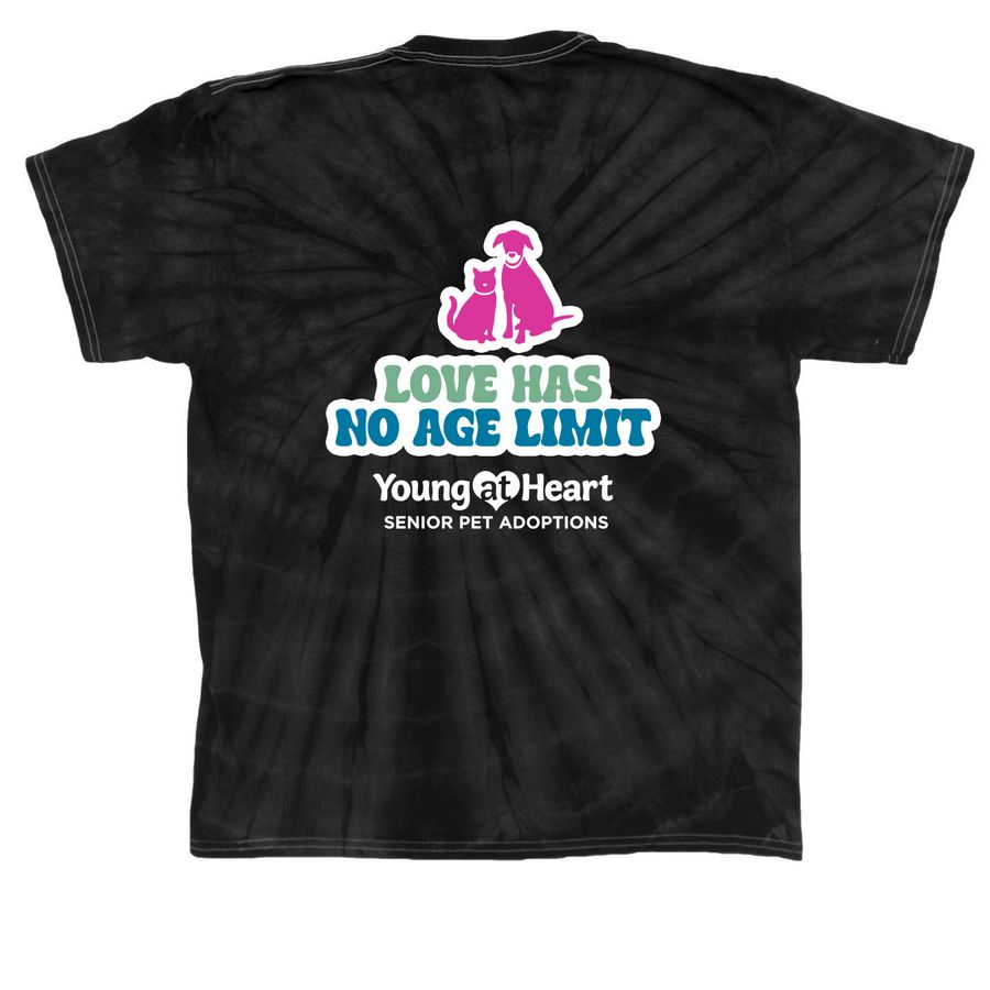 Easily Distracted by Cats, a Black Classic Tie Dye Tee (back-view)