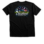 Chiefland Astrofest 2026 PARTY, a Black Heather Premium Unisex Tee (back-view)