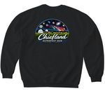 Chiefland Astrofest 2026 PARTY, a Black Softstyle Crewneck Sweatshirt (back-view)