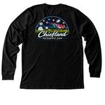 Chiefland Astrofest 2026 PARTY, a Black Heather Premium Long Sleeve Tee (back-view)