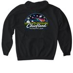 Chiefland Astrofest 2026 PARTY, a Black Gildan Softstyle Pullover Hoodie (back-view)