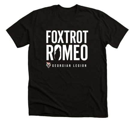 Foxtrot Romeo -The Uncensored Signal, a Solid Black Blend Premium Unisex Tee