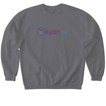 Maydm - I am the future of STEM, a Charcoal Softstyle Crewneck Sweatshirt