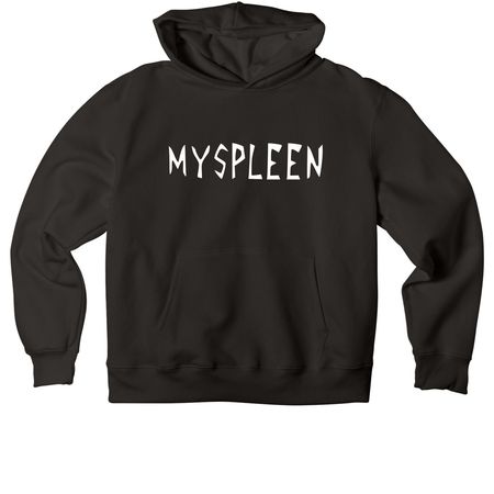 Myspleen, a Black Premium Heavyweight Pullover Hoodie