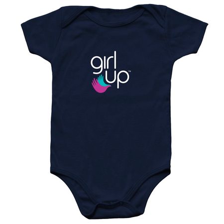 Girl Up Onesie, a Navy Infant Onesie