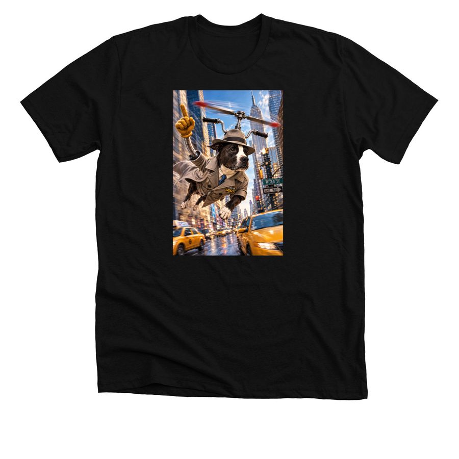 Inspector Bubbie, a Solid Black Blend Premium Unisex Tee