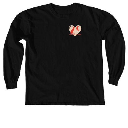 Stray Cat Alliance - Heart, a Black Comfort Colors Long Sleeve Tee