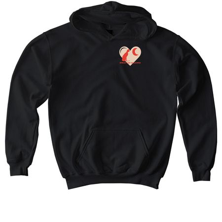 Stray Cat Alliance - Heart, a Black Softstyle Youth Pullover Hoodie