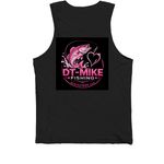 Merch, a Black Premium Cotton Tank (back-view)