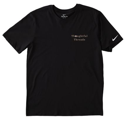 Thoughtful Threads, a Black Nike Dri-FIT Jersey Blend Performance Tee