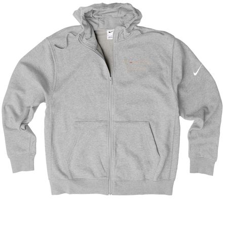 Thoughtful Threads, a Dark Grey Heather Nike Club Fleece Zip Up Hoodie