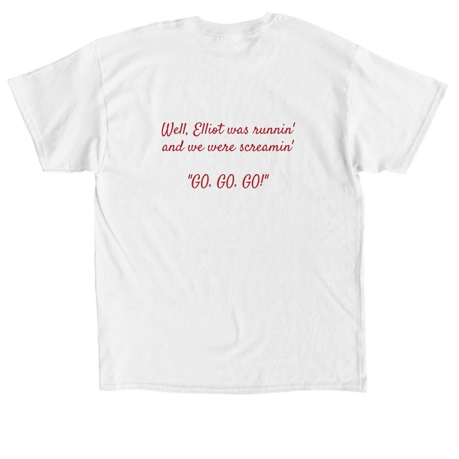 Elliot's 26.2 Era, a White Classic Unisex Tee (back-view)