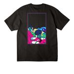 V1 TEAM TEE, a Black Unisex Heavyweight Tee (back-view)