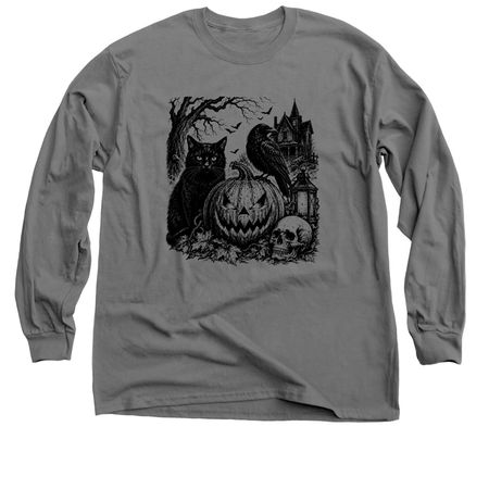 Save Lives This Spooky Season, a Charcoal Classic Long Sleeve Tee