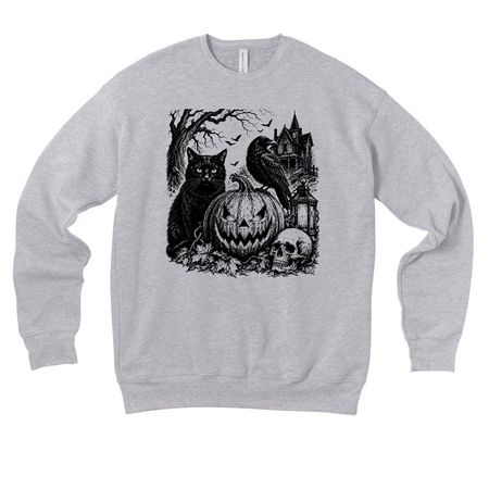 Save Lives This Spooky Season, a Athletic Heather Premium Drop Shoulder Sweatshirt