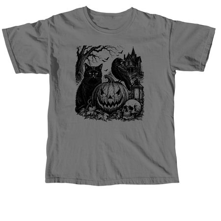 Save Lives This Spooky Season, a Grey Comfort Colors Unisex Tee