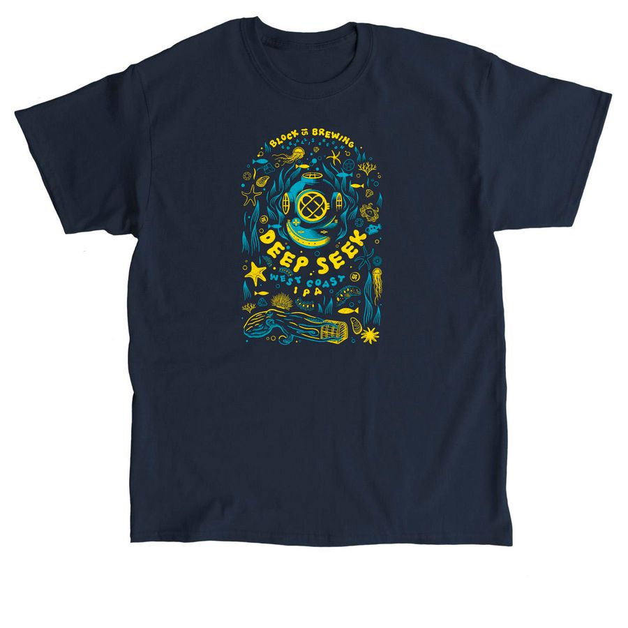 Deep Seek - Artist Collection, a Navy Classic Unisex Tee