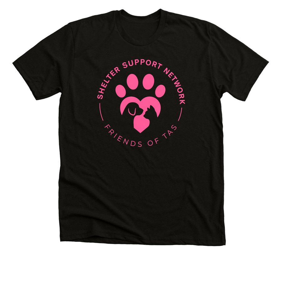 SSN/ FoTAS Circle Logo, a Black Heather Premium Unisex Tee