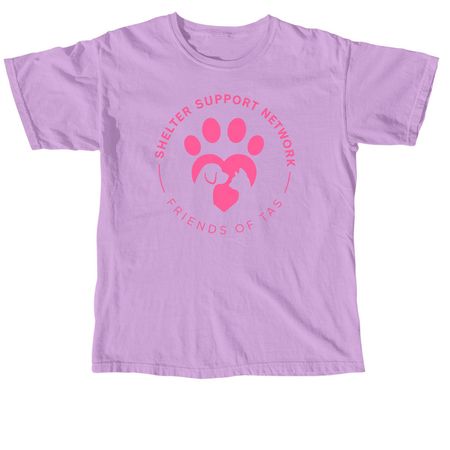 SSN/ FoTAS Circle Logo, a Neon Violet Comfort Colors Unisex Tee