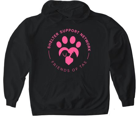 SSN/ FoTAS Circle Logo, a Black Gildan Softstyle Pullover Hoodie