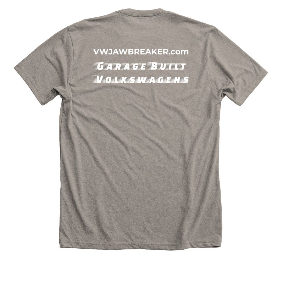 VW Firing Order Shirt, a Heather Stone Premium Unisex Tee (back-view)