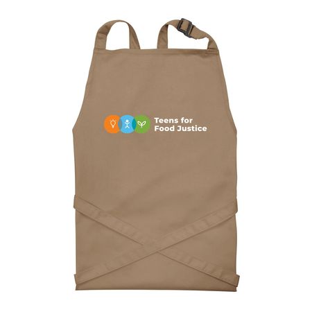 TFFJ Apron, a Khaki Recycled Bib Apron