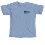 F/A-18 Carrier - Jet Flag Front, a Washed Denim Comfort Colors Unisex Tee (back-view)