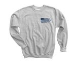 F/A-18 Carrier - Jet Flag Front, a Sport Grey Youth Crewneck Sweatshirt (back-view)