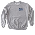 F/A-18 Carrier - Jet Flag Front, a Sport Grey Softstyle Crewneck Sweatshirt (back-view)