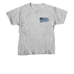 F/A-18 Carrier - Jet Flag Front, a Sport Grey Youth Unisex Tee (back-view)